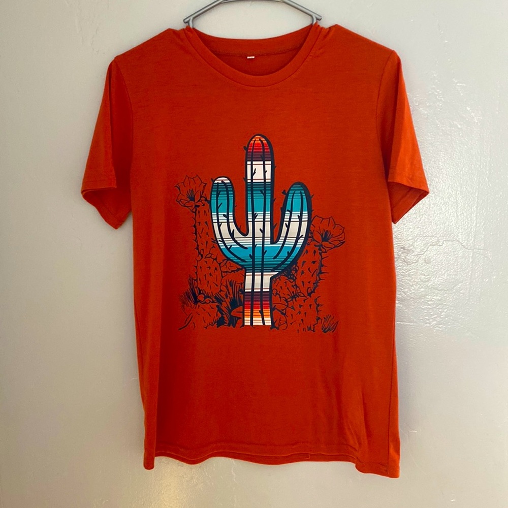 Short sleeve Brand: Bellelily    Size: medium    Base Color: burnt orange
